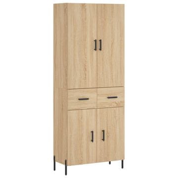 Vidaxl Visoka komoda sonoma hrast 69,5x34x180 cm inženirski les