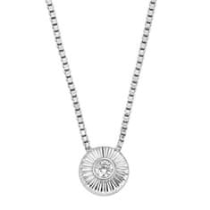 Fossil Elegantna srebrna ogrlica s kristalom Circle JFS00618040