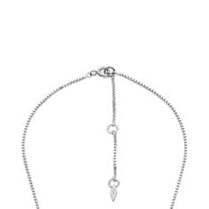 Fossil Elegantna srebrna ogrlica s kristalom Circle JFS00618040