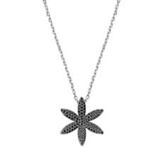 Amen Čudovita srebrna ogrlica iz kubičnega cirkonija cvet življenja CLFLLIBNZ3 (verižica, obesek)