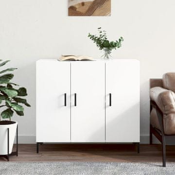 Vidaxl vidaXL Omarica, bela, 90x34x80 cm, material na osnovi lesa