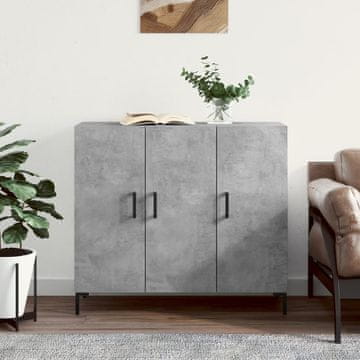 Vidaxl vidaXL Omarica betonsko siva 90x34x80 cm material na osnovi lesa