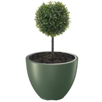 botle Velik cvetlični lonec 57 cm V: 43,5 cm okrogel zelen z vstavkom lonec za rastline lonec za rastline terasa vrt balkon stilsko sodobno elegantno prostornina 56 l plastika zunanja UV odporna notranja