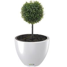 botle Velik cvetlični lonec 57 cm V: 43,5 cm okrogel bel z vložkom lonec za rastline lonec za rastline terasa vrt balkon stilsko sodobno elegantno prostornina 56 l plastična zunanja UV odporna notranja