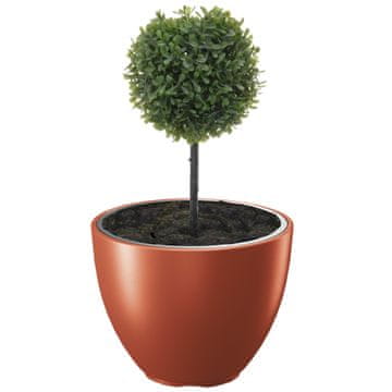 botle Velik cvetlični lonec 57 cm V: 43,5 cm okrogel bakren z vložkom lonec za rastline lonec za rastline terasa vrt balkon stilsko sodoben eleganten prostornina 56 l plastičen zunanji UV odporen notranji