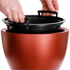botle Velik cvetlični lonec 57 cm V: 43,5 cm okrogel bel z vložkom lonec za rastline lonec za rastline terasa vrt balkon stilsko sodobno elegantno prostornina 56 l plastična zunanja UV odporna notranja