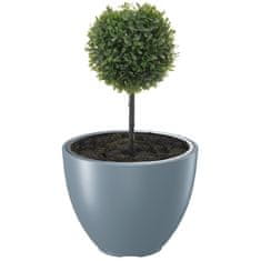 botle Velik cvetlični lonec 47 cm V:36 cm okrogel svetlo siv z vstavkom lonec za rastline lonec za rastline terasa vrt balkon stilsko sodoben eleganten prostornina 31 l plastika zunanja UV