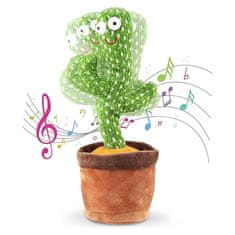 Cool Mango Čarobni interaktiven kaktus z LED osvetljavo, poje in pleše ter ponavlja zvoke iz okolice, za otroke in malčke, čudovita zabava, – Cactus