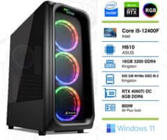 PCplus Storm namizni računalnik, i7-12400F, 16GB, 1TB, RTX4060Ti, W11H (145000)