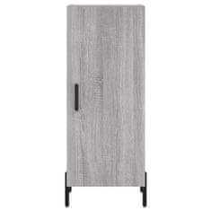 Vidaxl Visoka omara siva sonoma 34,5x34x180 cm inženirski les