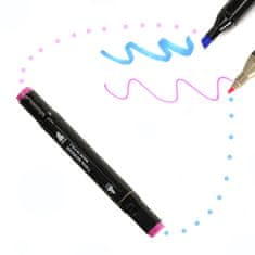 Ikonka Obojestranski alkoholni označevalci v etuiju 204 kos