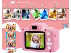 Verkgroup Aku. digitalni fotoaparat LCD za otroke SD roza + etui in trak