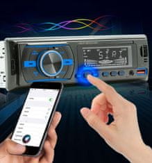 Dexxer 1DIN LCD avtoradio RGB 4x50W MP3 2x USB Bluetooth 12V + daljinec