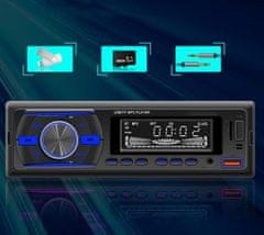 Dexxer 1DIN LCD avtoradio RGB 4x50W MP3 2x USB Bluetooth 12V + daljinec