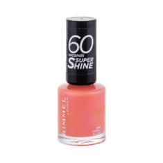 Rimmel 60 Seconds Super Shine hitro sušeči lak za nohte 8 ml Odtenek 406 coral blush