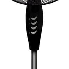 Greatstore Talni ventilator z nastavljivimi časi 45W - črn