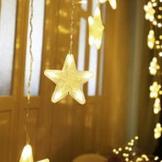 Božične zvezde luči viseče zavese 4m 136 LED