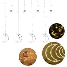 Greatstore Božične luči zvezdne lune luči zavese 96LED