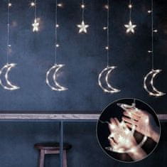 Greatstore Božične luči zvezdne lune luči zavese 96LED