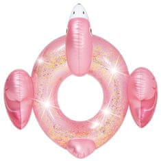 Greatstore Napihljiv otroški plavalni obroč Flamingo - INTEX 56251