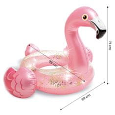 Greatstore Napihljiv otroški plavalni obroč Flamingo - INTEX 56251