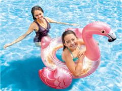Greatstore Napihljiv otroški plavalni obroč Flamingo - INTEX 56251