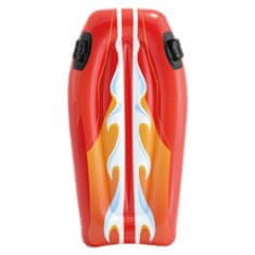 Greatstore Napihljiva plavalna deska z ročaji za otroke Rdeča INTEX