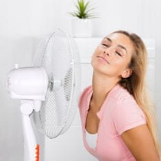 Greatstore Talni ventilator z nastavljivimi časi 45W - bela