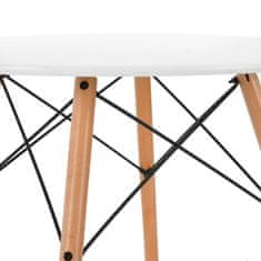 Greatstore Kavna mizica sodobna skandinavska bela vrh 60cm