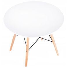 Greatstore Kavna mizica sodobna skandinavska bela vrh 60cm