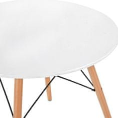 Greatstore Kavna mizica sodobna skandinavska bela vrh 60cm