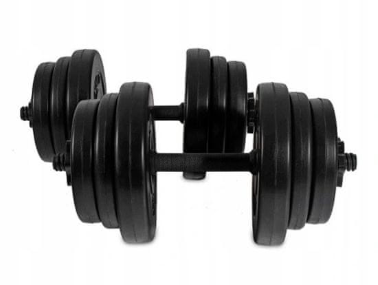 Greatstore Dumbelles 20 KG komplet dveh 10kg dumbelles za fitnes
