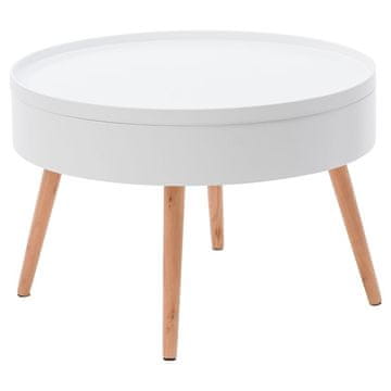 Greatstore Okrogla mizica za kavo s shranjevanjem 60 cm