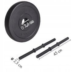 Dumbelles 20 KG komplet dveh 10kg dumbelles za fitnes