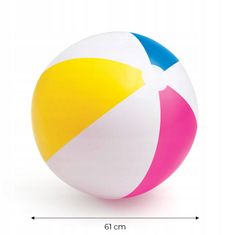 Greatstore Napihljiva pisana žoga za plažo 61cm