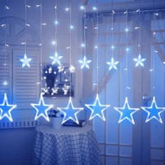 Greatstore Božične zvezde luči viseče ledenke zavesa 4m 138 LEDs