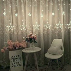 Greatstore Božične zvezde luči viseče ledenke zavesa 4m 138 LEDs