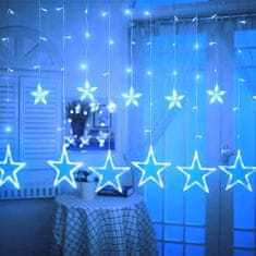 Greatstore Božične zvezde luči viseče ledenke zavesa 4m 138 LEDs