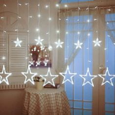 Greatstore Božične zvezde luči viseče ledenke zavesa 4m 138 LEDs