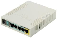 Mikrotik RouterBOARD RB951Ui-2HnD 128 MB RAM/ 600 MHz/ 5x LAN/ 1x USB/ MIMO (2x2)/ 2,4Ghz 802b/g/n/, 1x PoE, vključno z L4