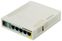 Mikrotik RouterBOARD RB951Ui-2HnD 128 MB RAM/ 600 MHz/ 5x LAN/ 1x USB/ MIMO (2x2)/ 2,4Ghz 802b/g/n/, 1x PoE, vključno z L4