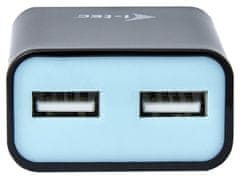 I-TEC omrežni polnilec 2x USB-A 2,4A, črn