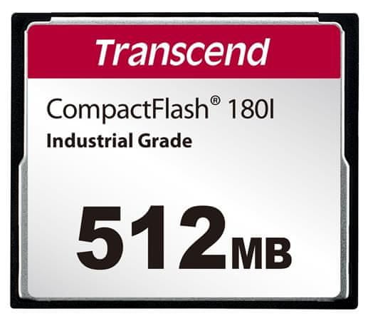 Transcend 512MB INDUSTRIAL TEMP CF180I CF CARD, (MLC) pomnilniška kartica (SLC način), 85MB/s R, 70MB/s W