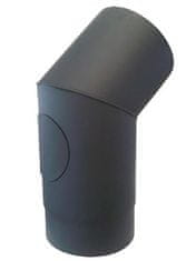 Dimno koleno z odprtino 160mm/45d.t.1,5mm BLACK