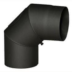 CZ Dimno koleno z odprtino 145mm/90d.t.1,5mm BLACK