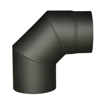 Dimno koleno 125mm/90d.t.1,5mm BLACK