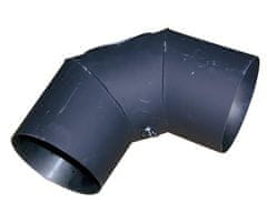 Dimno koleno z odprtino 125mm/90d.t.1,5mm BLACK