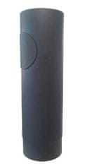 Dimna cev z odprtino 145mm/ 500 t.1,5mm BLACK