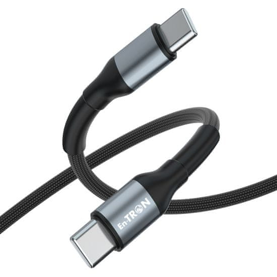 En-TRON A49 polnilni kabel, USB-C na USB-C, PD100W, črn (A49 USB-C)