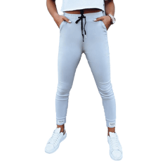 Dstreet Ženske športne hlače VELVET SKY svetlo sive barve uy1628 L-XL